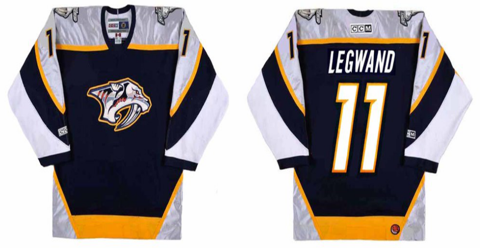 2019 Men Nashville Predators 11 Legwand black CCM NHL jerseys